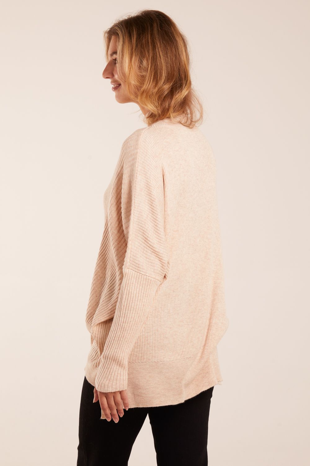 Blue Vanilla Asymmetric Hem Detail Jumper
