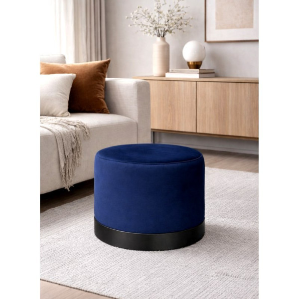 Pufa LUX elegancka podstawa metalowa czarna MG16