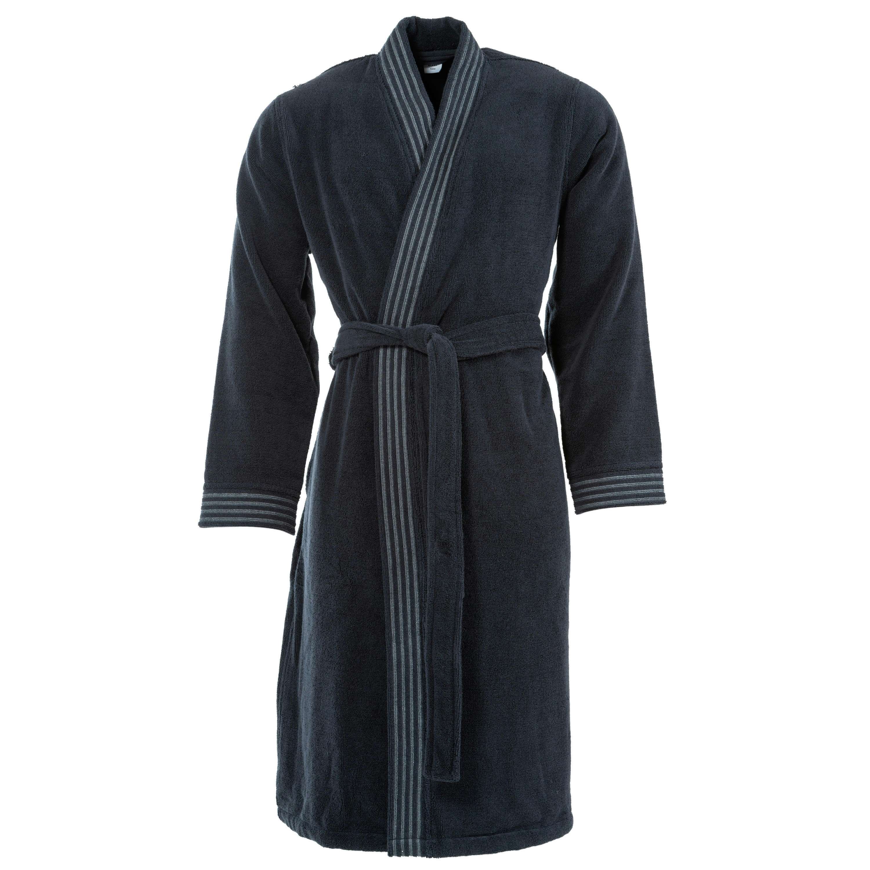 CALATHEA - Peignoir homme coton col kimono bleu