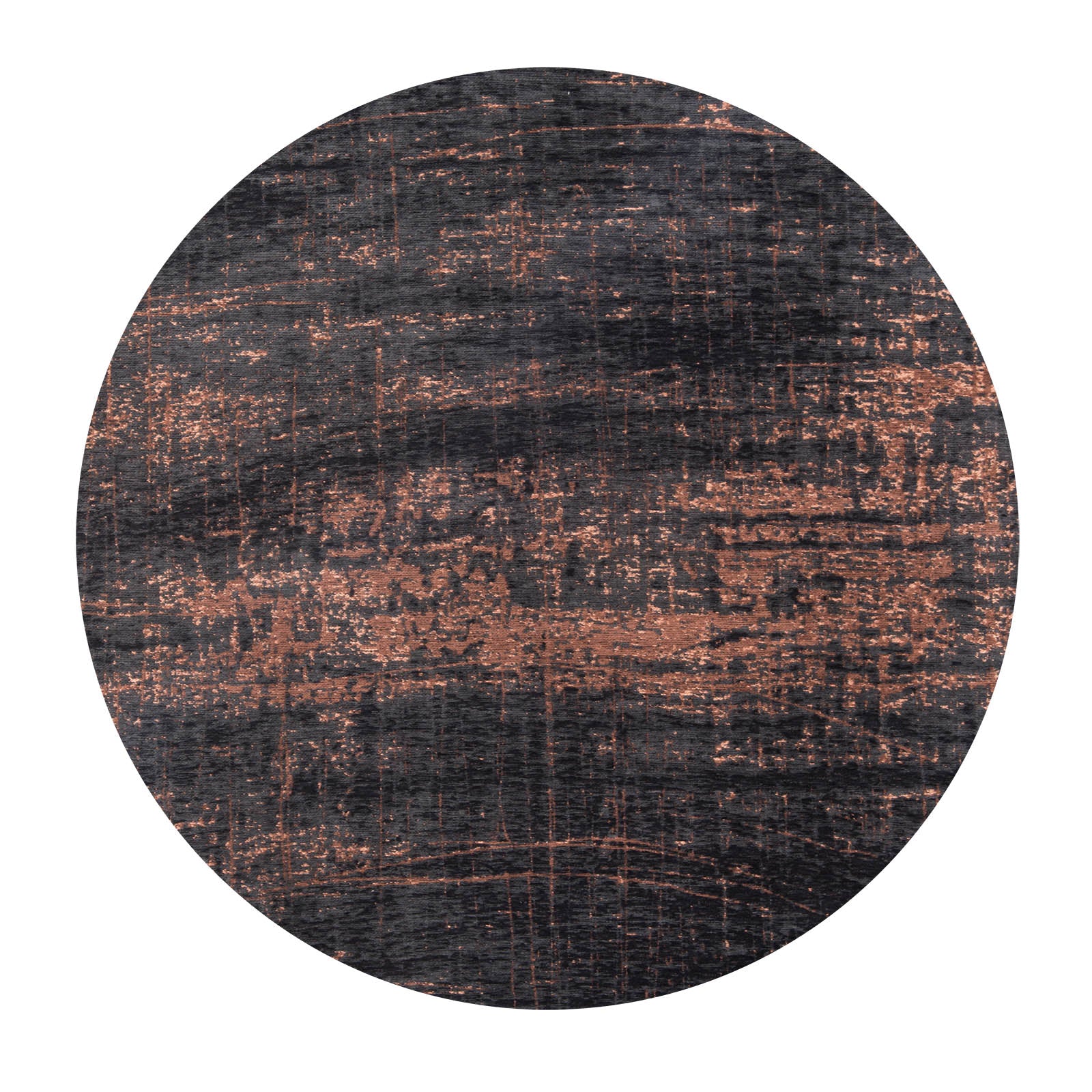 Ecorugs vloerkleed Soho Copper - zwart - 140x140cm