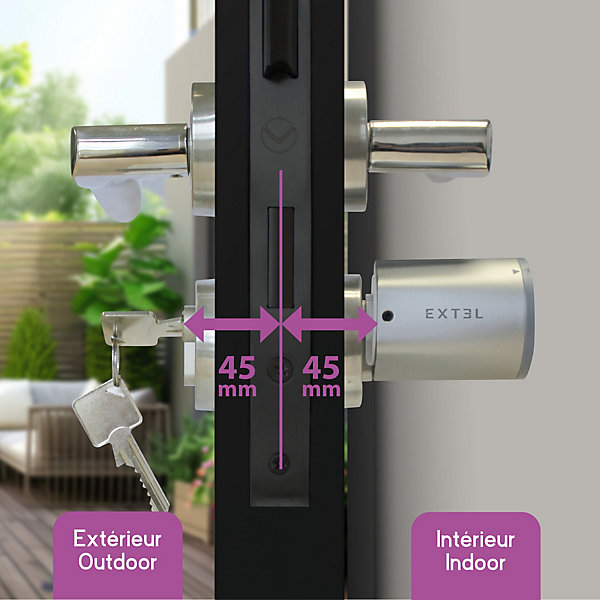 Cylindre 45/45 pour serrure connectée Extel Lock - Extel - 720113