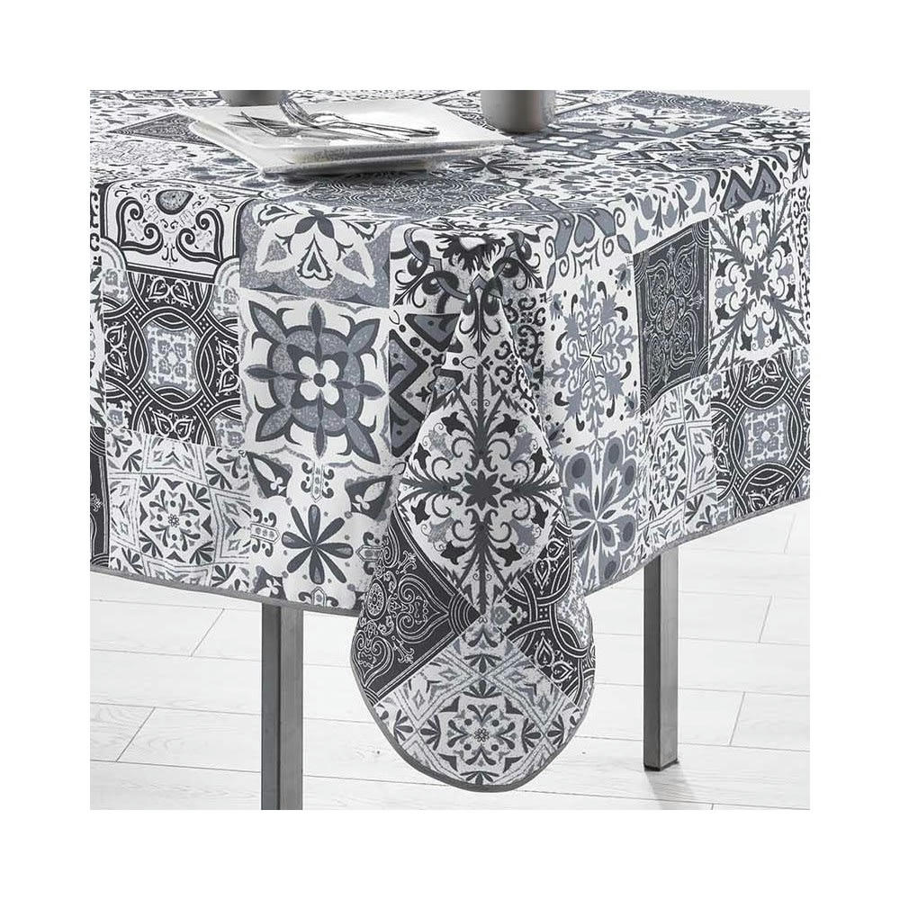 PERSANE - Nappe antitache rectangulaire grise 150x240cm
