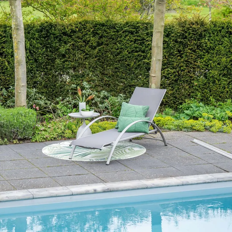 Limone aluminium ligbed - taupe - taupe textileen