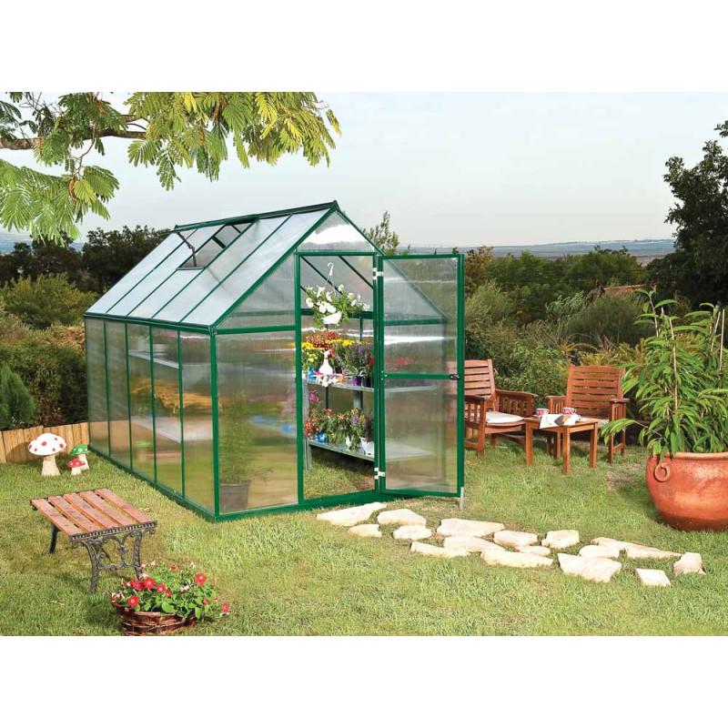 Serre en polycarbonate Mythos verte 5,4 m² CANOPIA