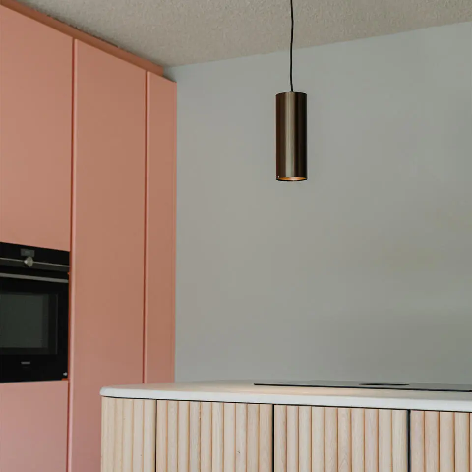 Qazqa hanglamp tubo bronskleurig gu10