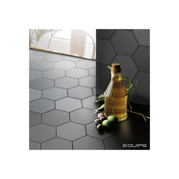 Carrelage sol / mur hexagonal uni gris mate 11,6x10,1 cm KROMATIKA GREY