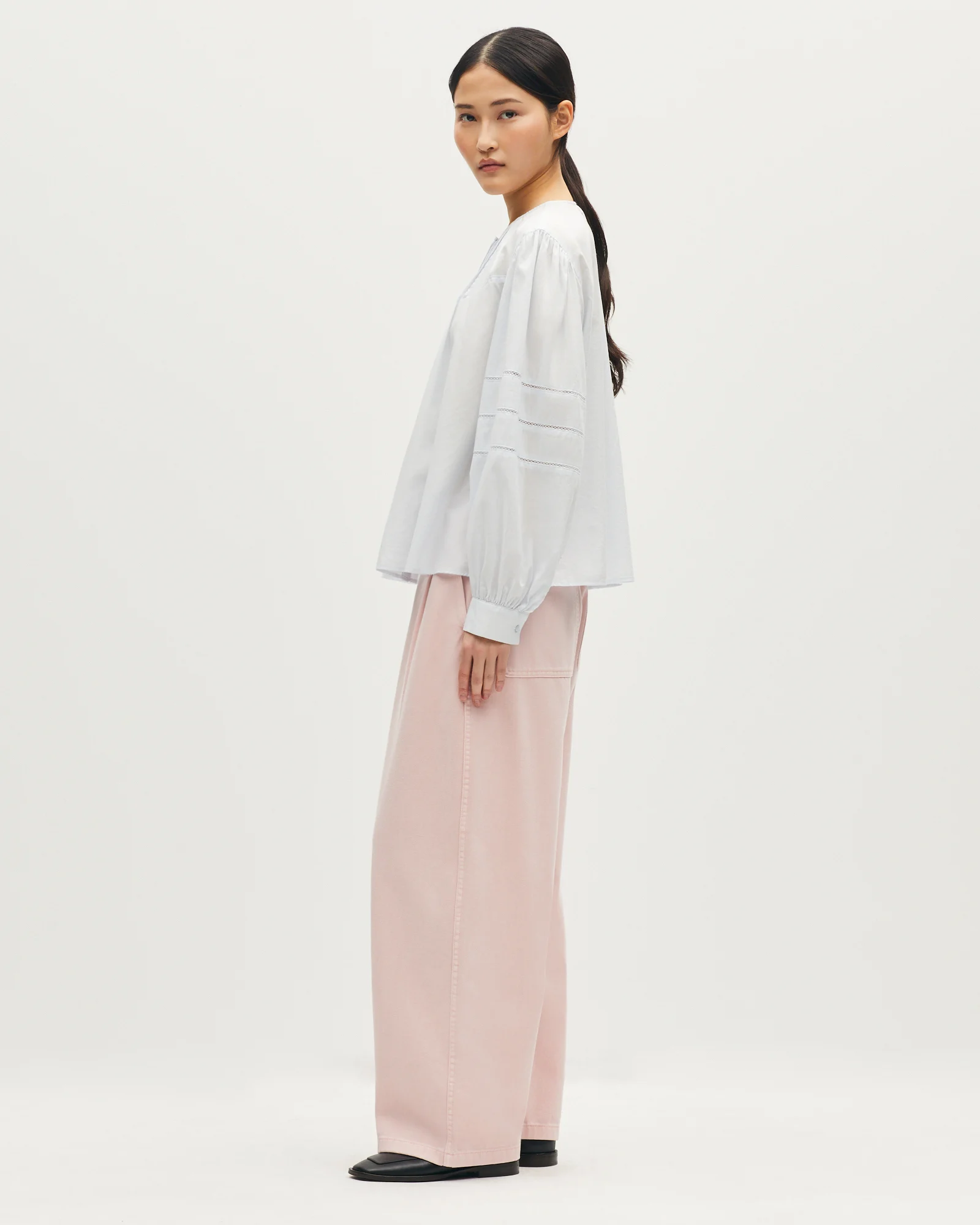 Blouse brodée en coton