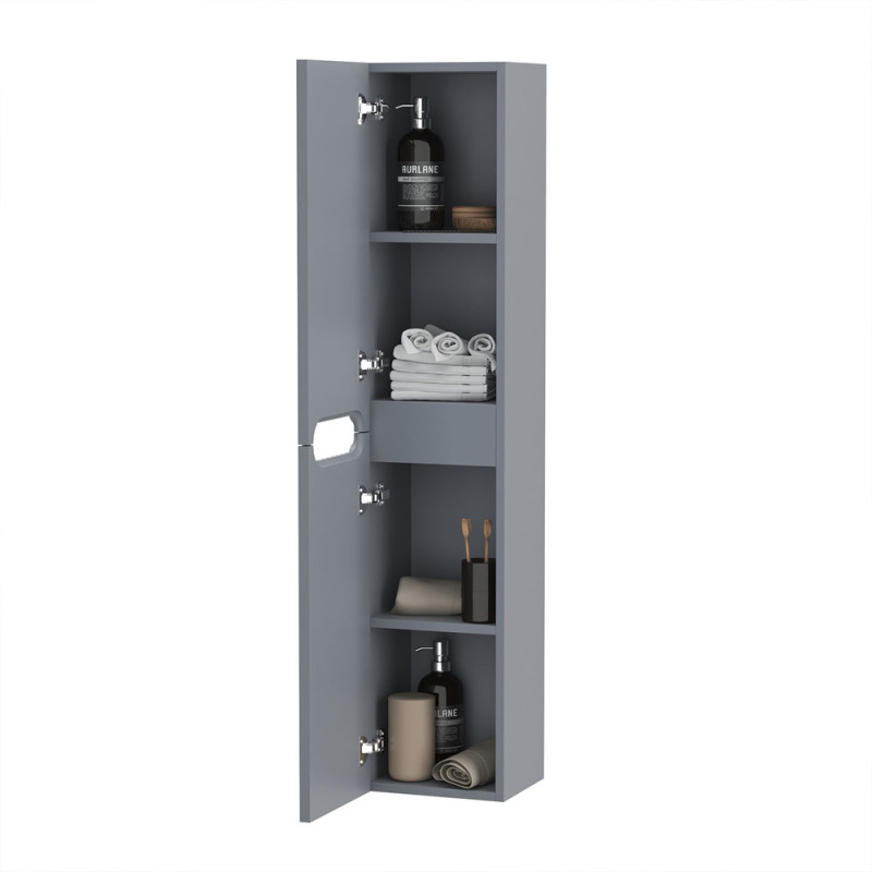 Colonne de salle de bain Emilien gris souris 25,5 cm AURLANE