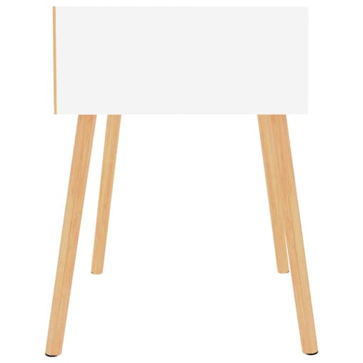 NNEVL Bedside Cabinet High Gloss White 40x40x56 cm Chipboard