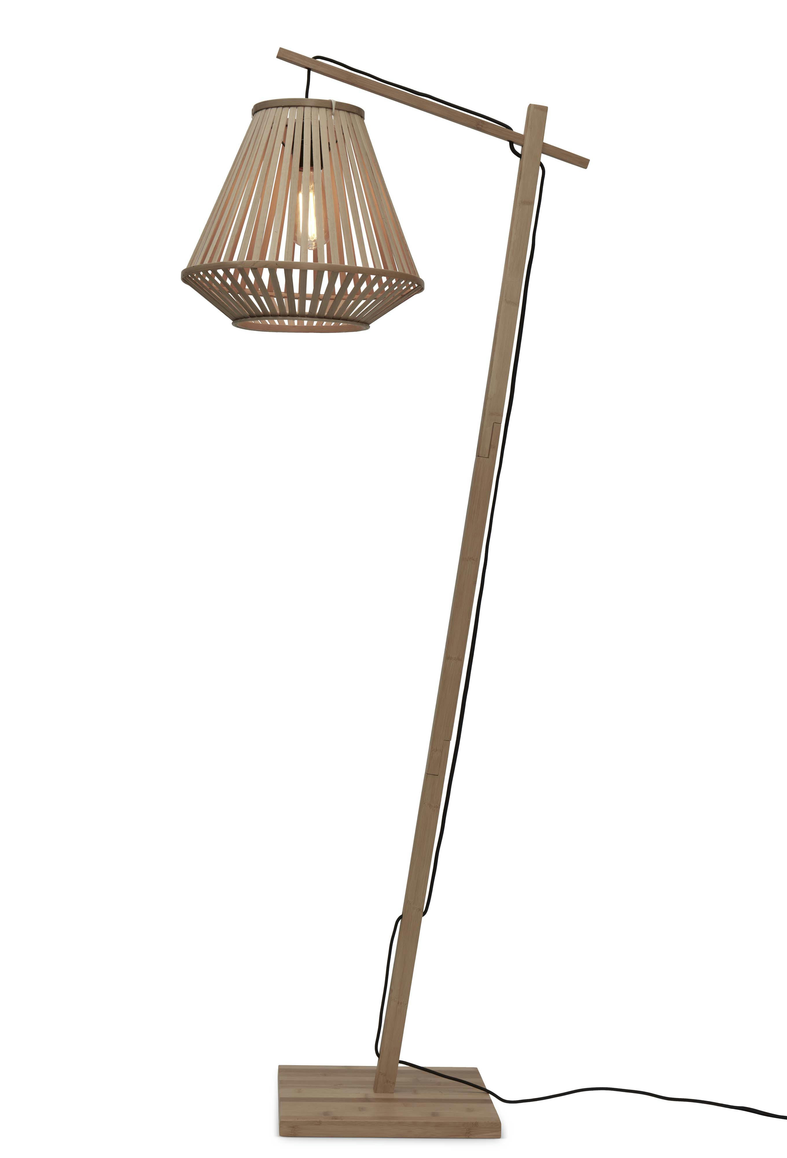 MERAPI - Lampadaire bambou abat-jour bambou naturel, h. 150cm