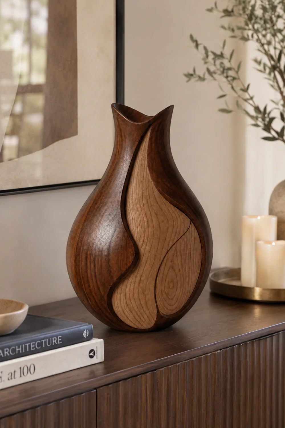 Vase Wood Sculpture #WG098