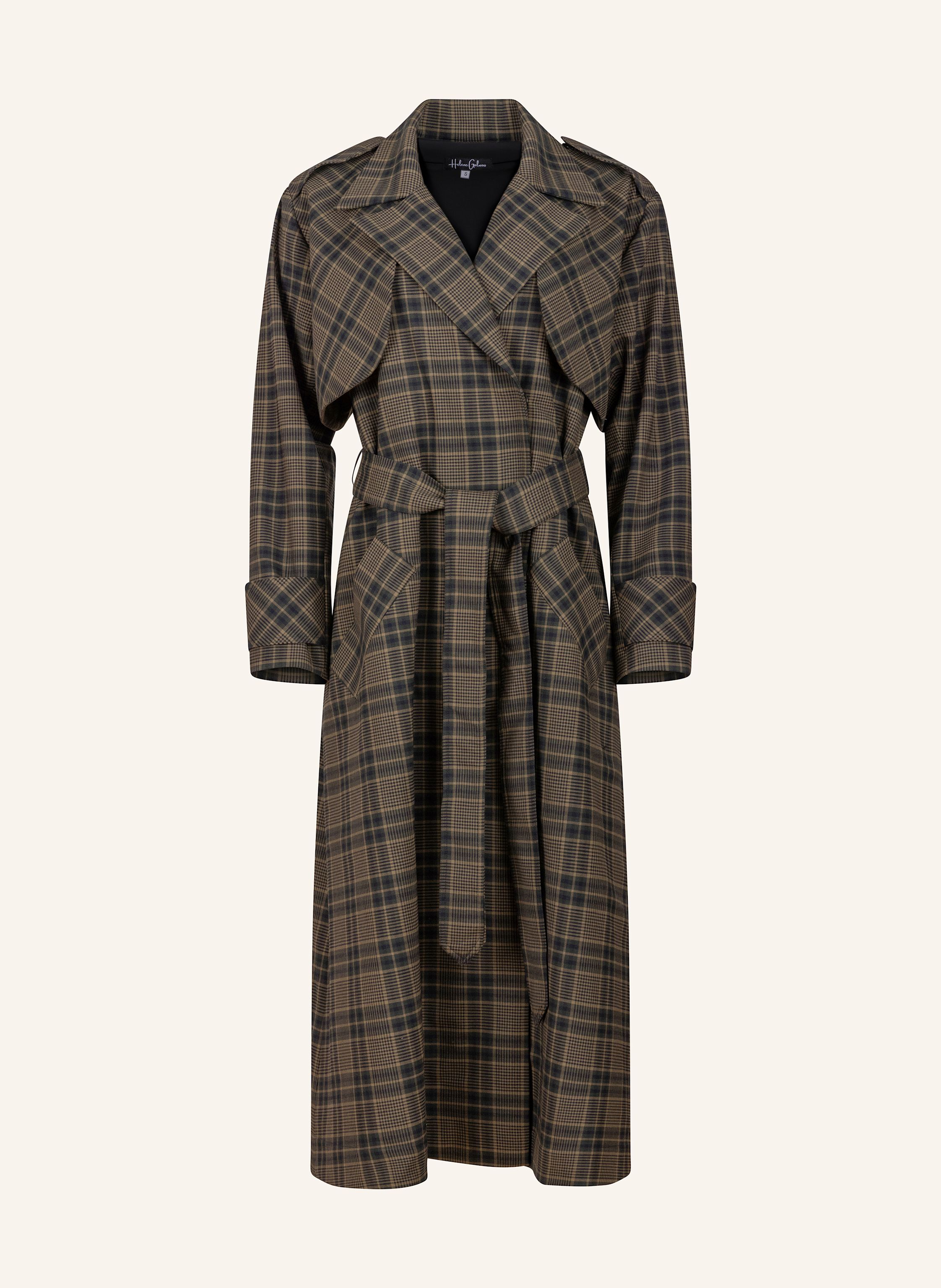 Helene Galwas Karierter Maxi Trenchcoat JARLA