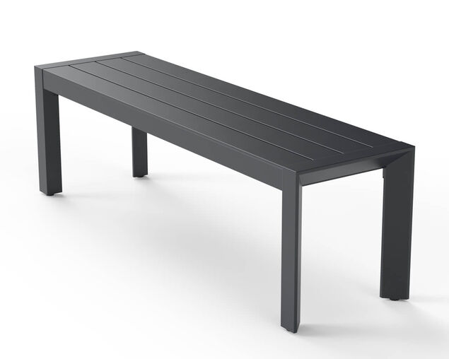 Jette 8 Seater Low Dining Setting Bundle - Gunmetal Grey