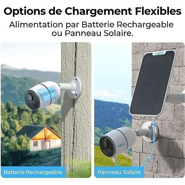 Caméra de surveillance connectée Reolink Go Series G330 extérieur Blanc avec panneau solaire SR2