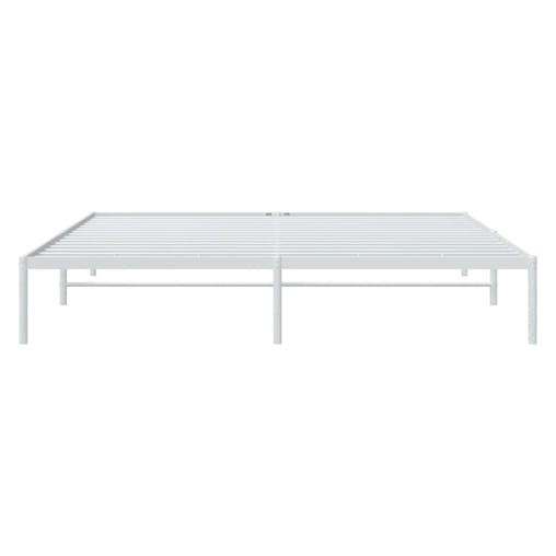 NNEVL Metal Bed Frame White 183x203 cm King
