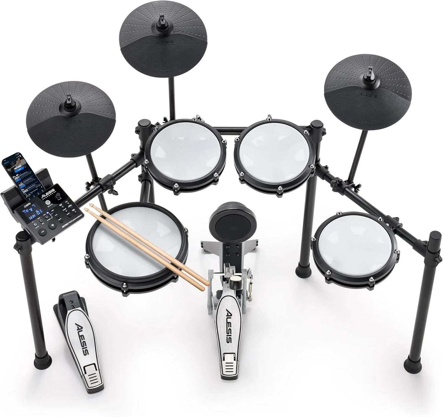 Nitro Max Electric Drum Set with Mesh Pads  Bluetooth(Nitro Max)