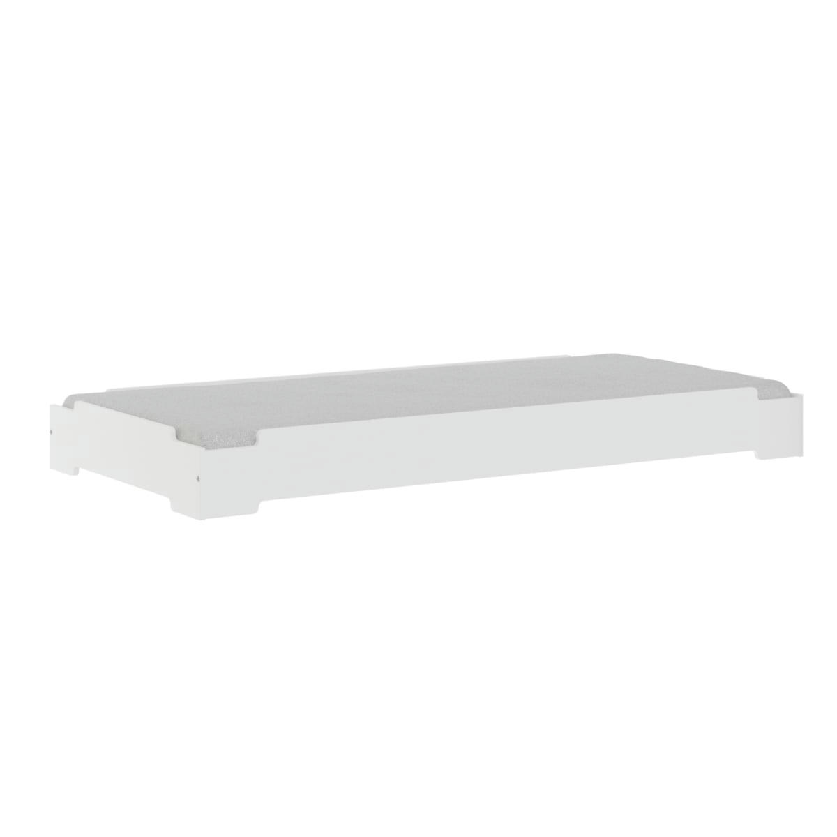 STACK - Lit empilable 90x190 cm effet bois blanc