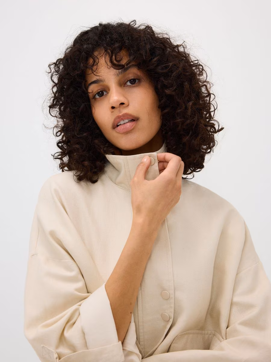 Linen Rich Cropped Jacket