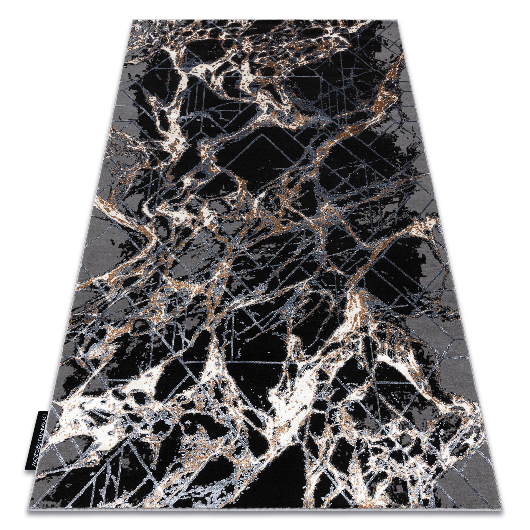 Dywan DE LUXE nowoczesny 629 Abstrakcja - Strukturalny szary / 120x170 cm