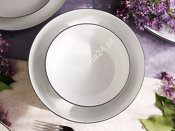 Serwis obiadowy na 12 osób (40el.) Bogucice - Base Black 1227