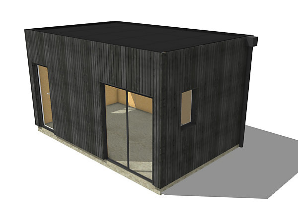 Bureau de jardin 4 saisons en bois 5,5 x 3,5 x 3,2 m / isolation RE2020