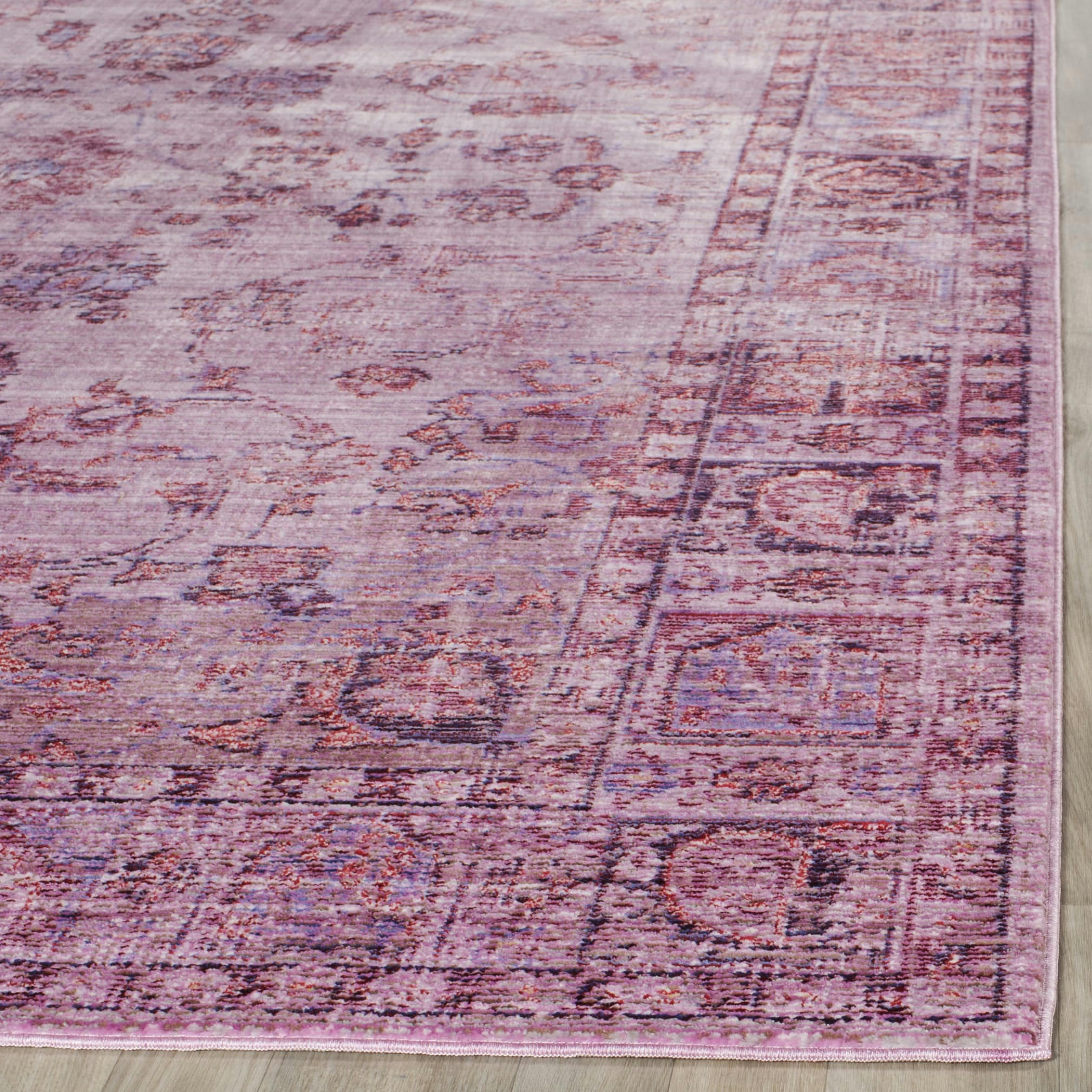 VALENCIA - Tapis de salon interieur en rose & multi, 152 x 244 cm