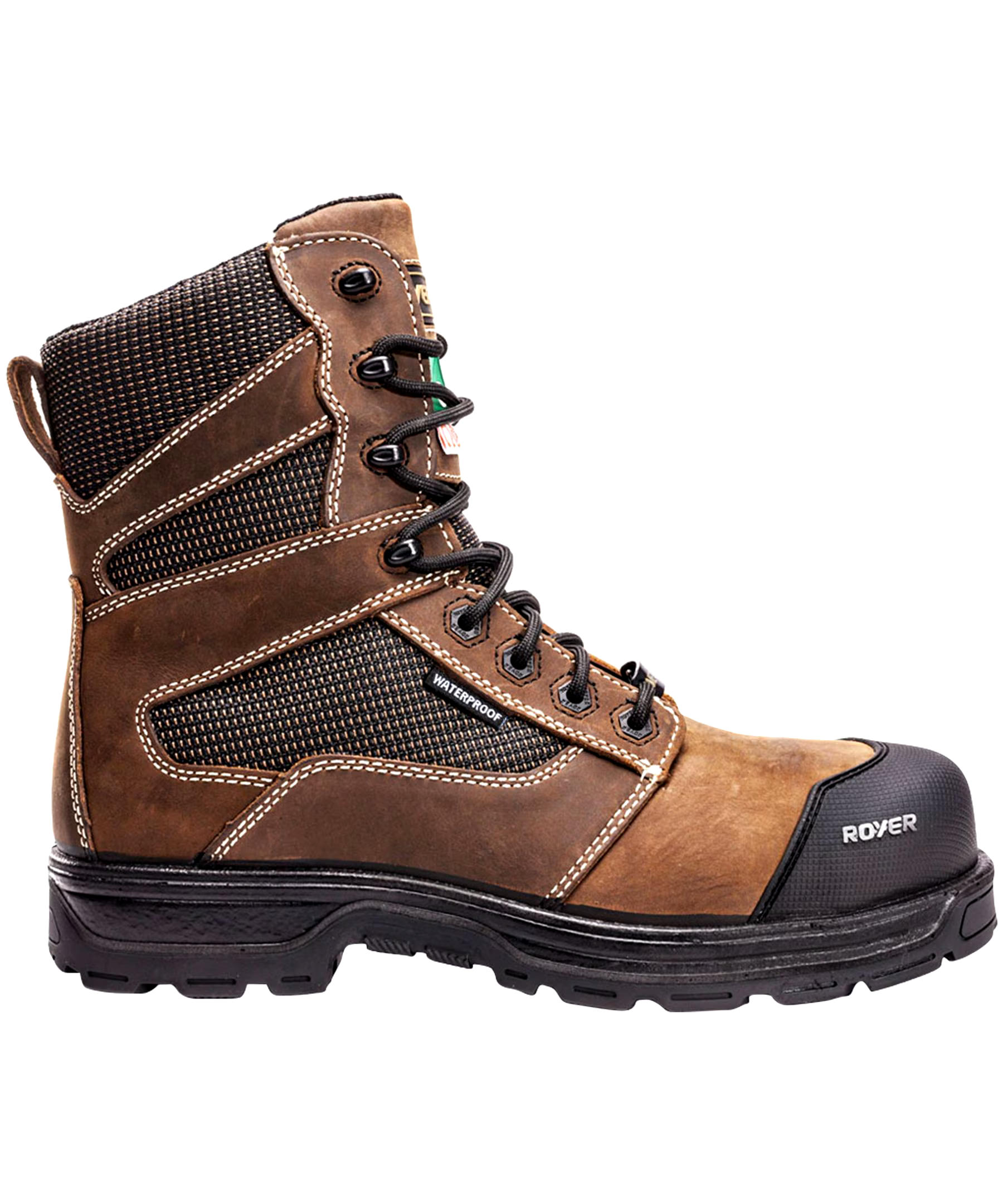 L.P. Royer Men's Agility Arctic Grip 8 Inch Composite Toe Composite Plate Waterproof Work Boot