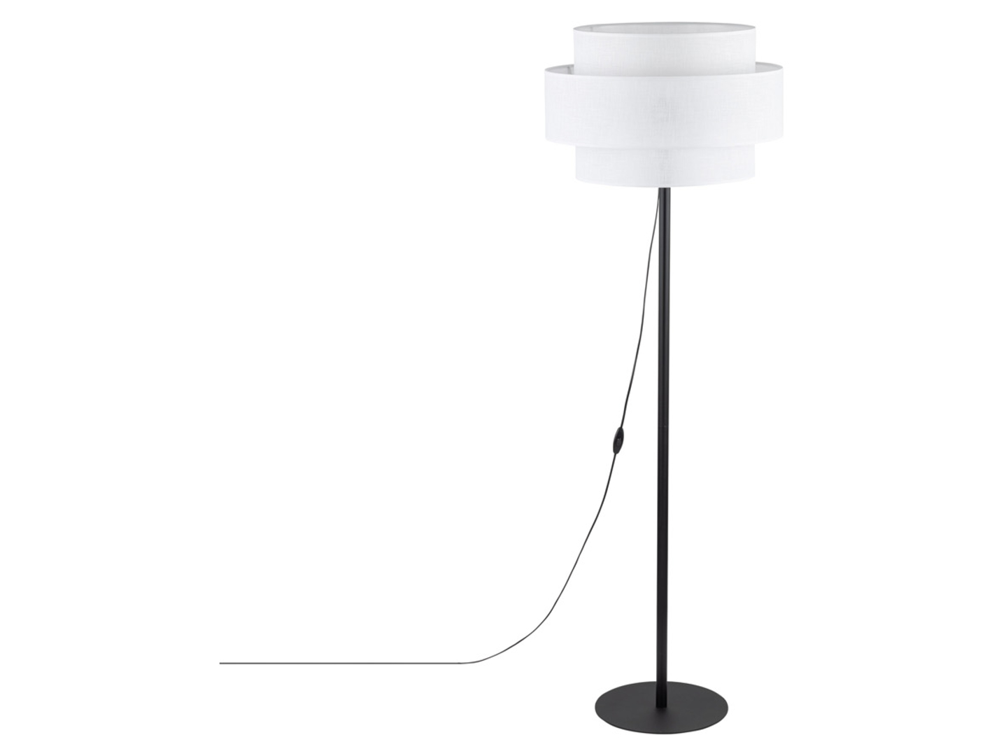 Lampa podłogowa Calisto White metalowa biała