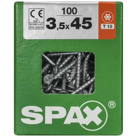Universalschraube, 3,5 mm, Stahl, 100 Stk., TRX 3,5x45 L