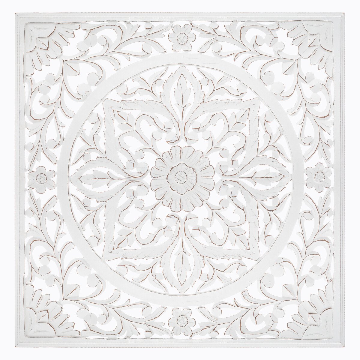 Painel decorativo branco em mdf 90x90cm