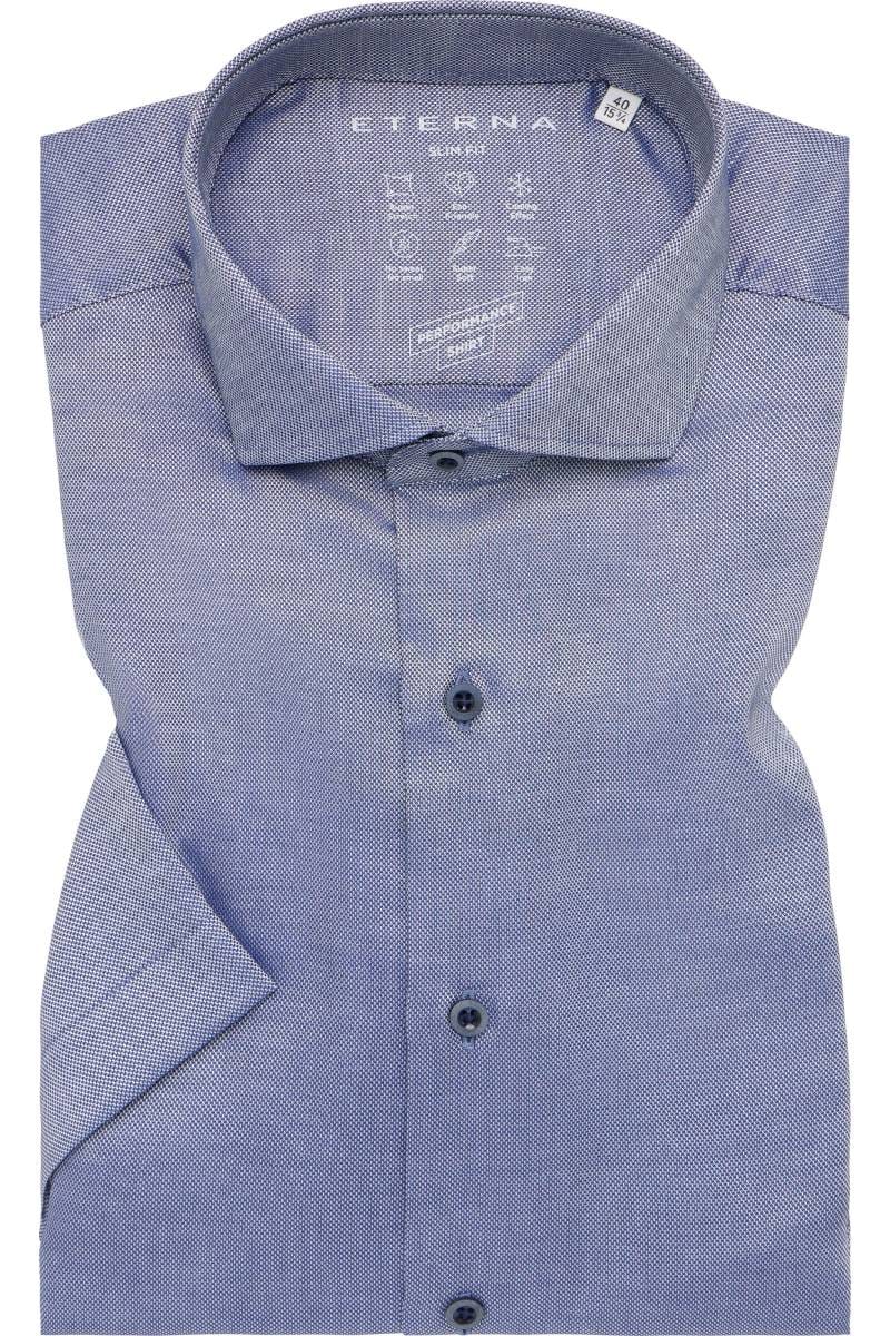 ETERNA Performance Slim Fit Tencel Hemd marine, Strukturiert