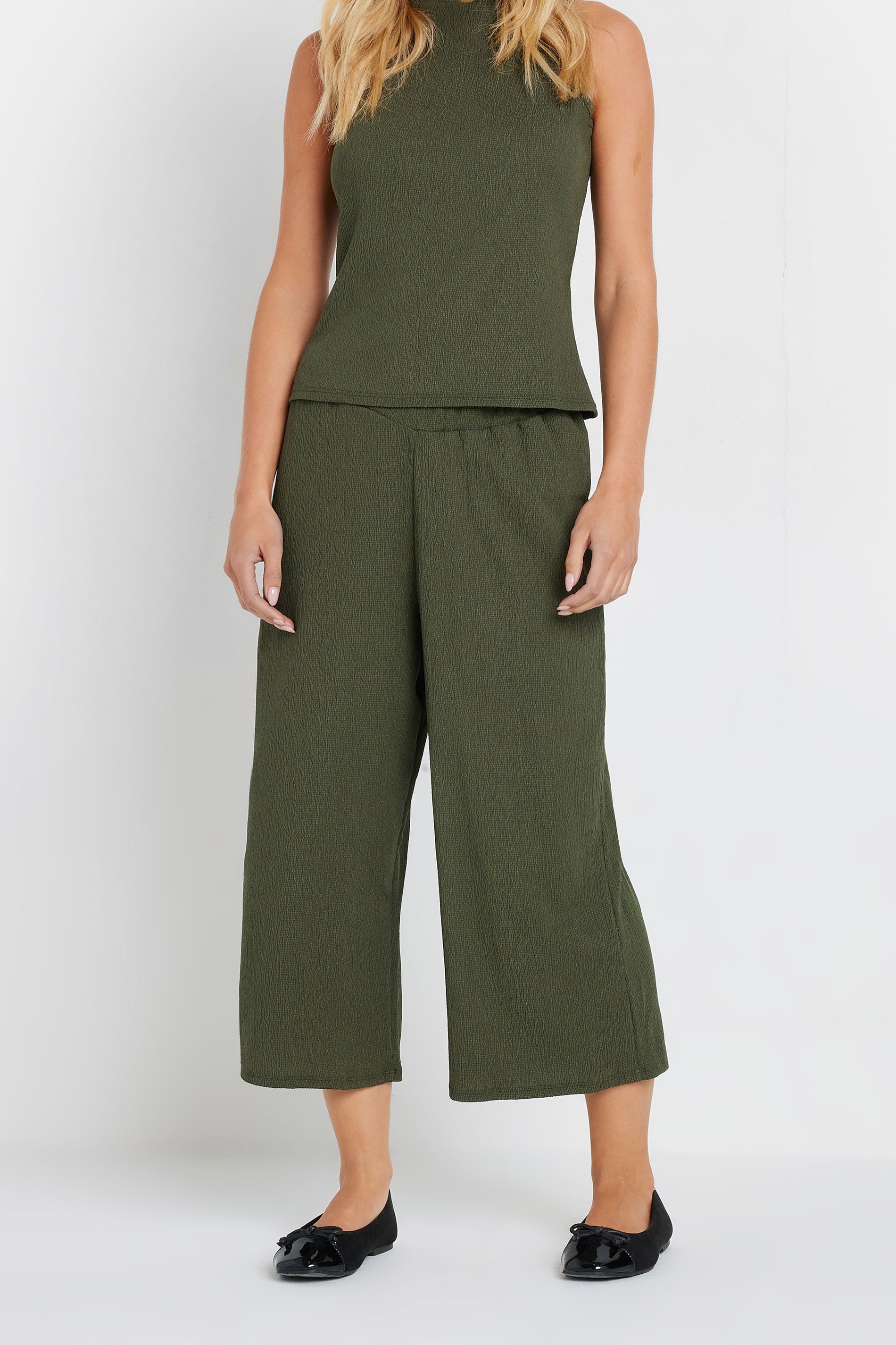 M&Co Petite Textured Culottes