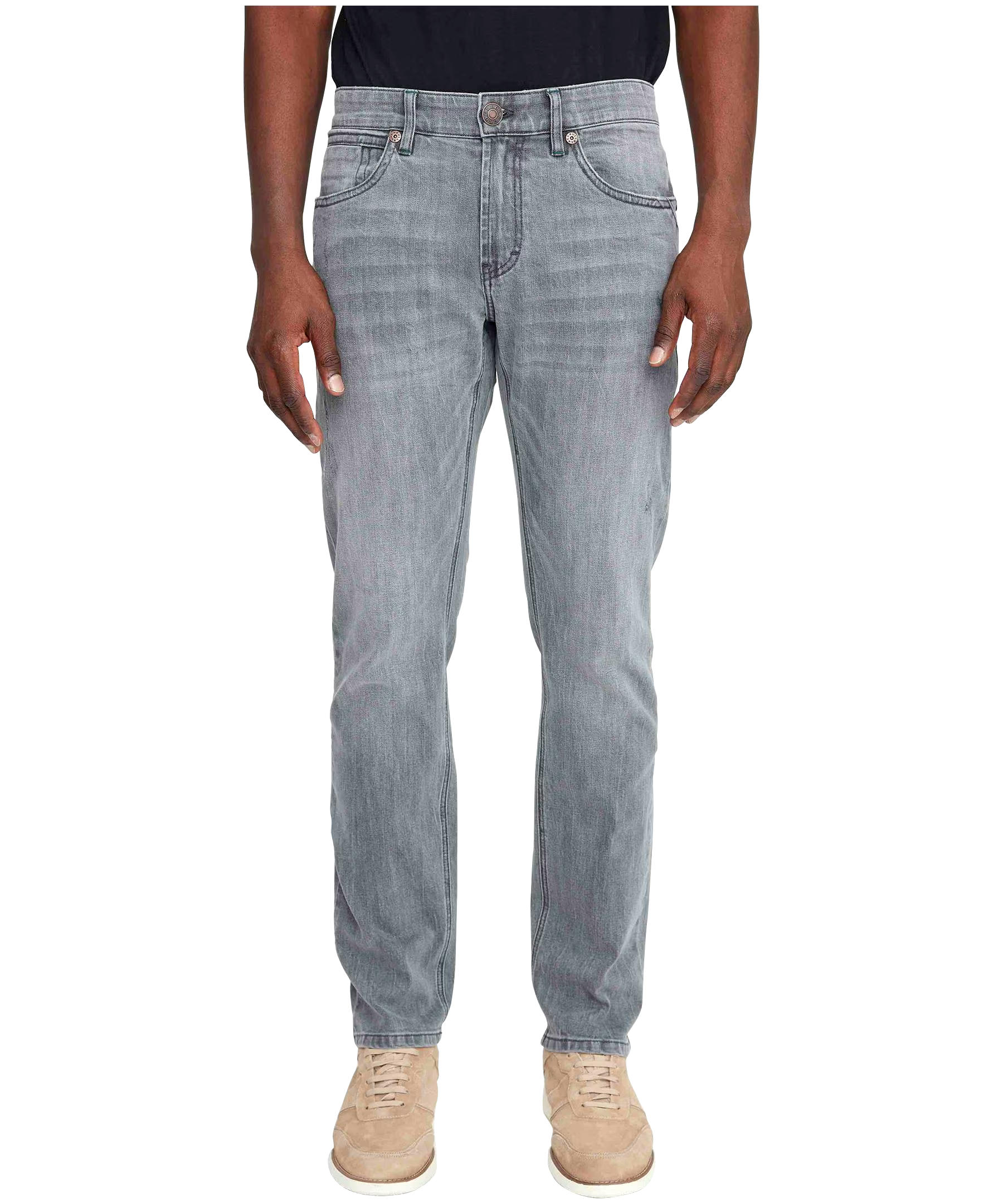 Black Bull Men's Jack 5 Pocket Low Rise Slim Fit Stretch Jeans - Grey -