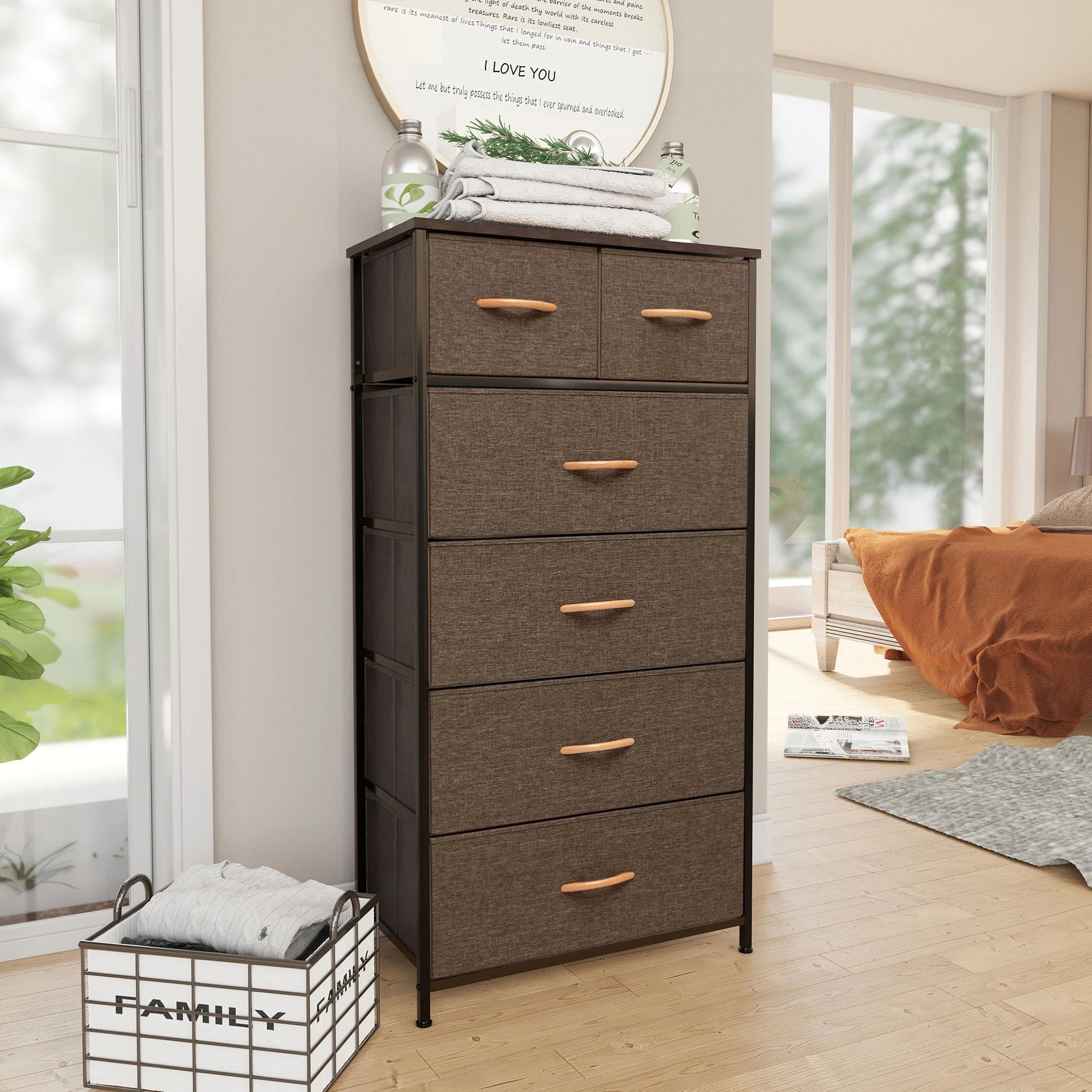 Pellebant 6 Drawers Vertical Dresser Storage Tower