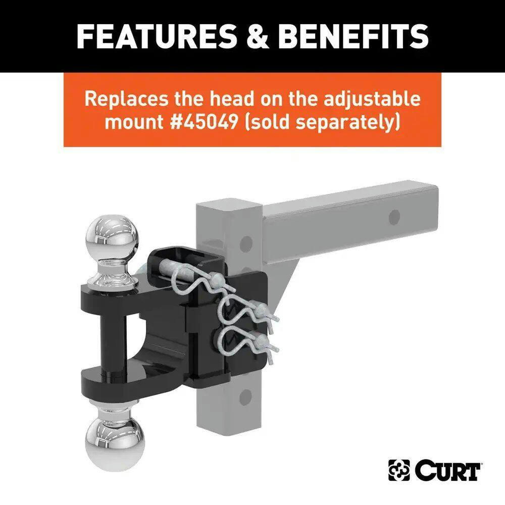 CURT Replacement Adjustable Multi-Purpose Ball Mount Head