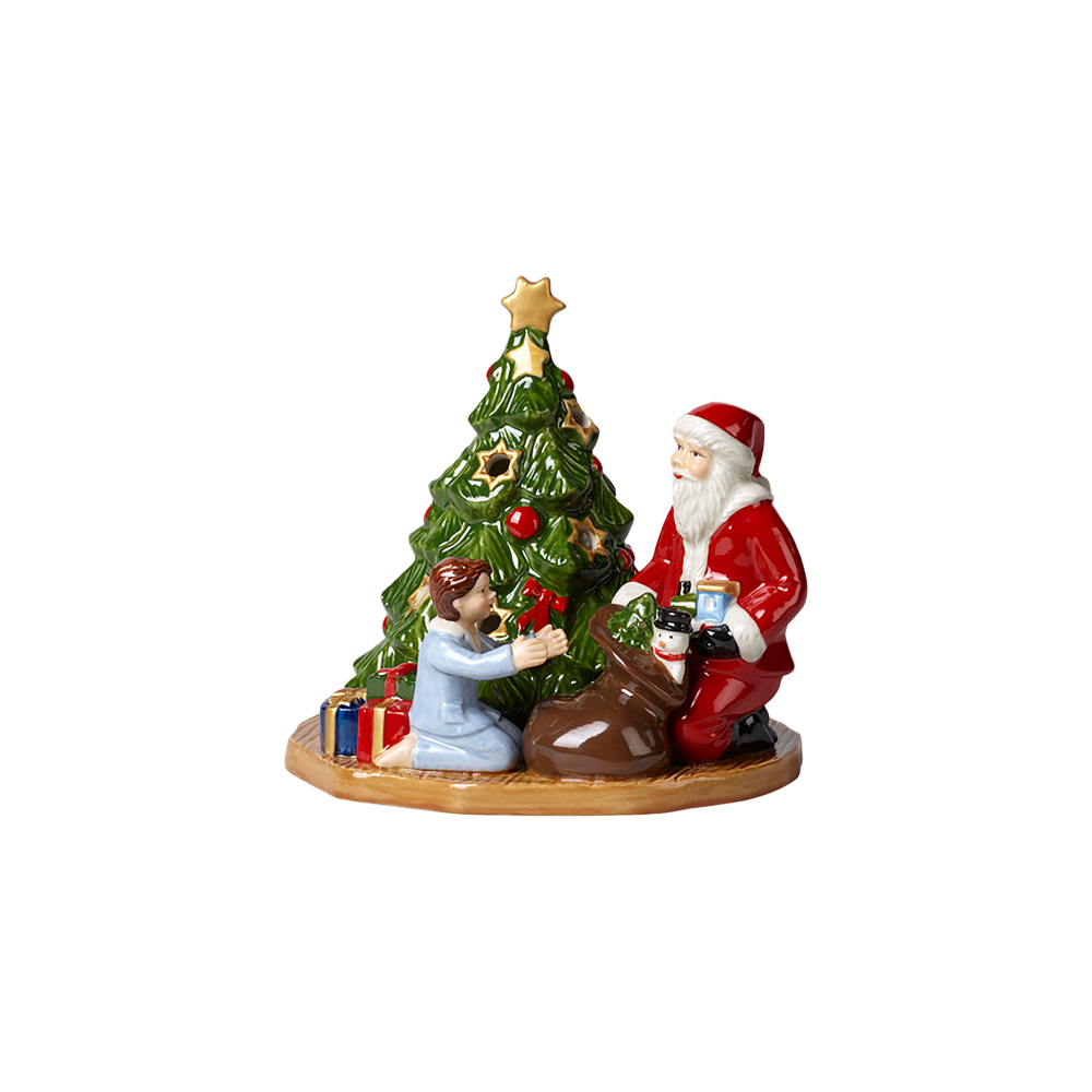 Christmas Toy's Hurricane lamp - Multi-colored, 5.8'' x 5.6'' x 5.4'', porcelain