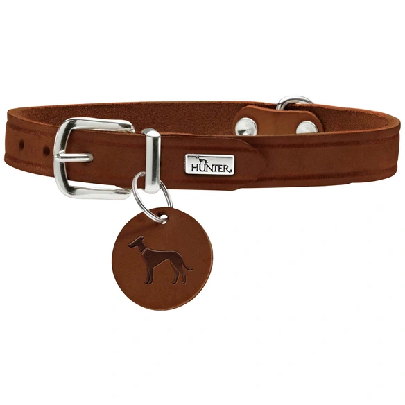 Halsband, Gr. M, cognacfarben