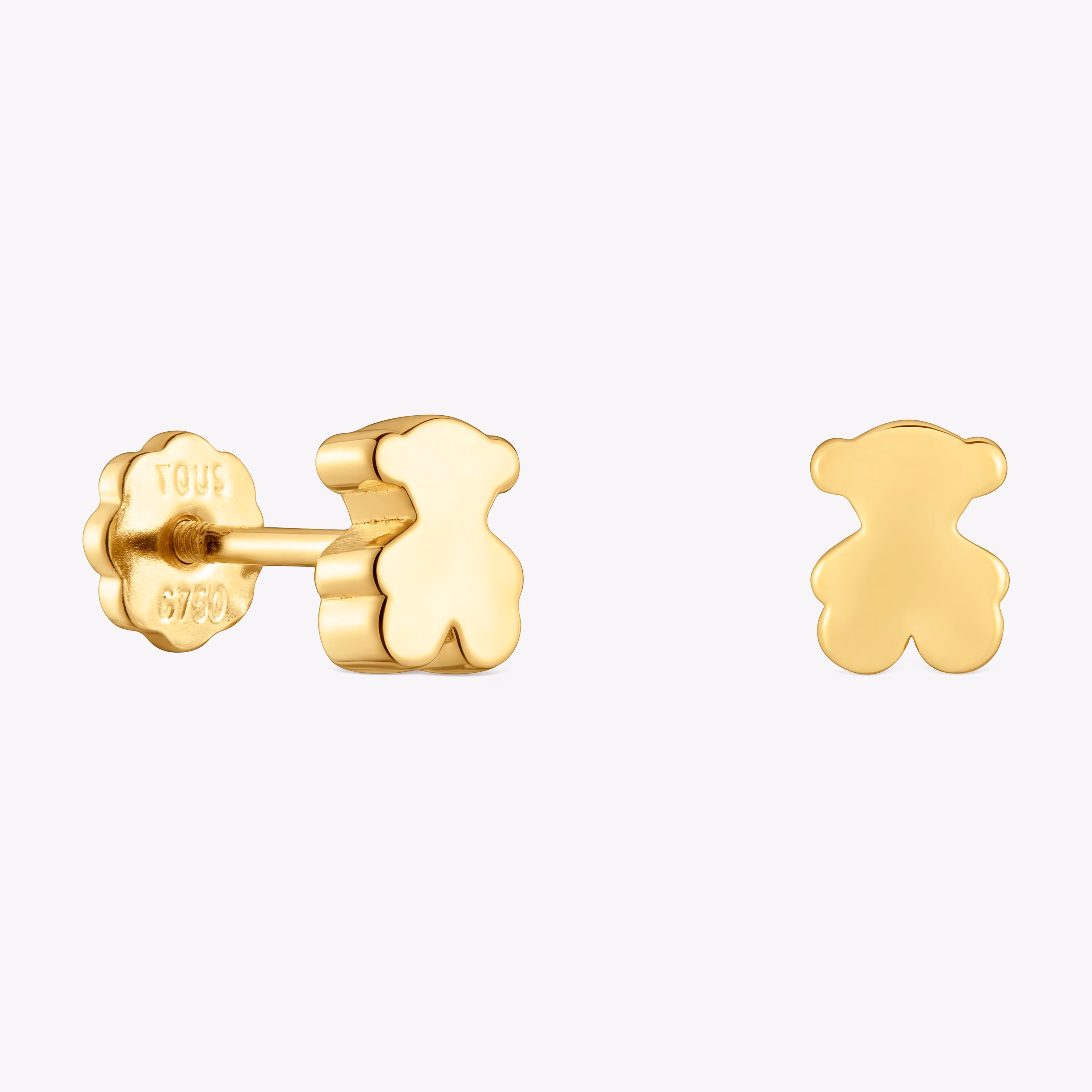 Pendientes oso de oro 6 mm Sweet Dolls