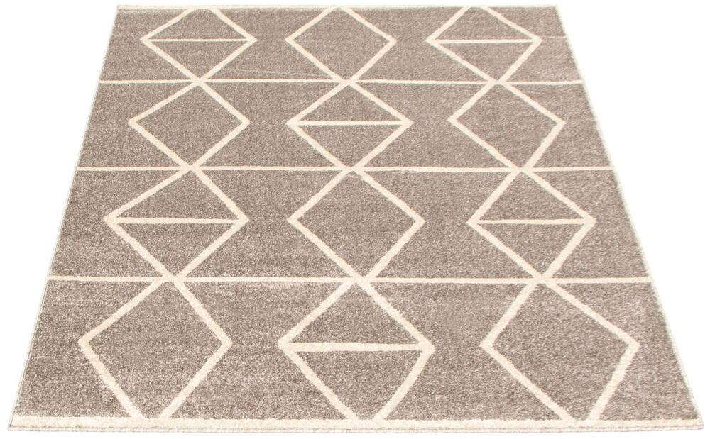ECARPET Ana Indoor Geometric Area Rug, Grey/Ivory, Assorted Sizes