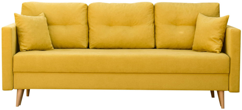 Zestaw skandynawski sofa 2 fotele Lahti/Denver Musztardowy