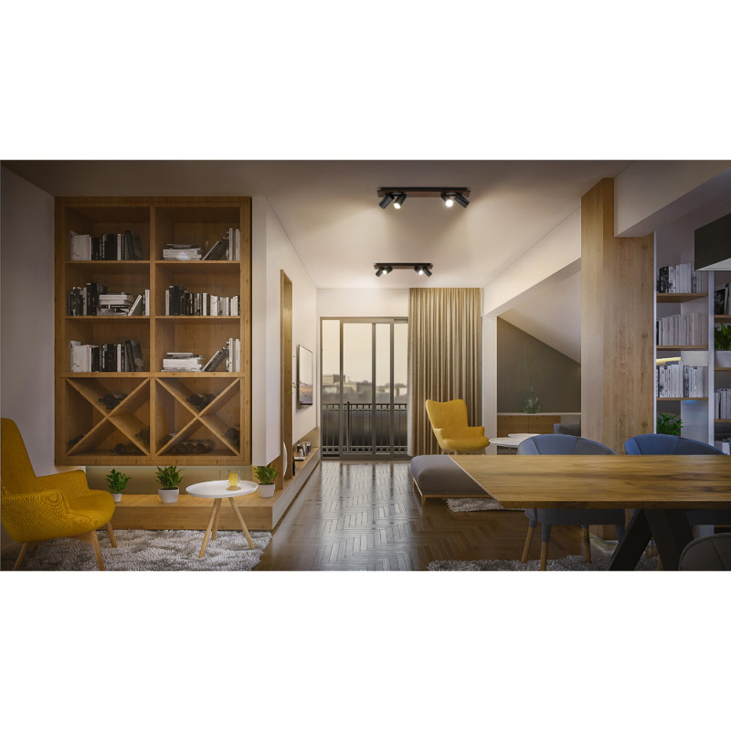 Spot LED Mercury noir GU10 4 x 3,4 W LEDVANCE