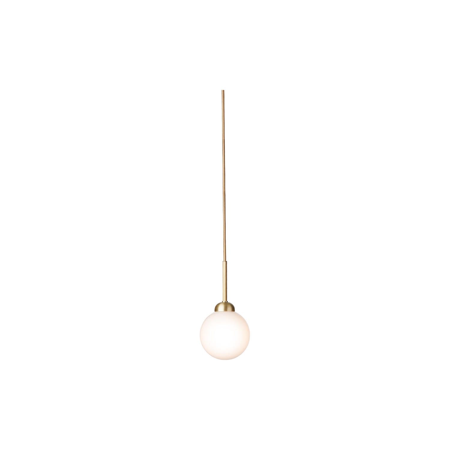 Apiales 1 Small Pendant, brushed brass/opal