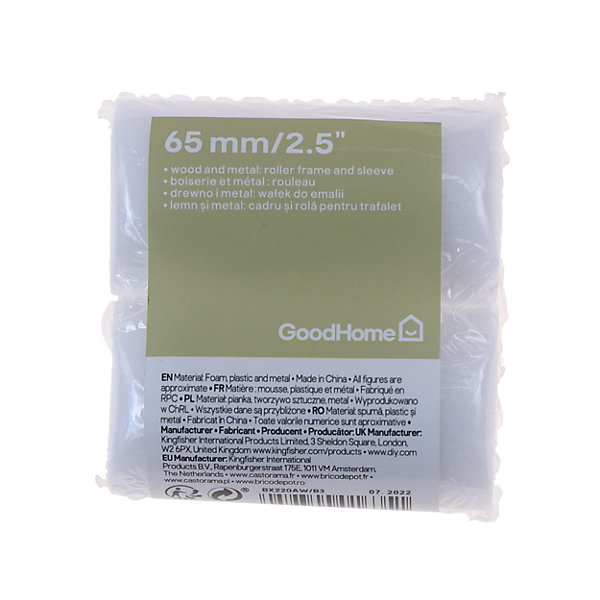 Lot 2 mini manchons laqueur boiserie et métal GoodHome 65mm