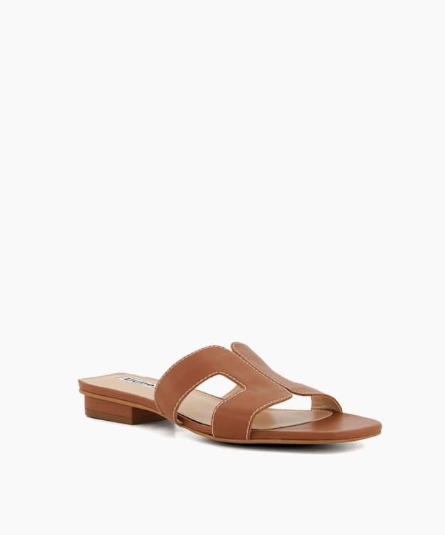 Loupe Tan - Wide Fit Smart Slider Sandals