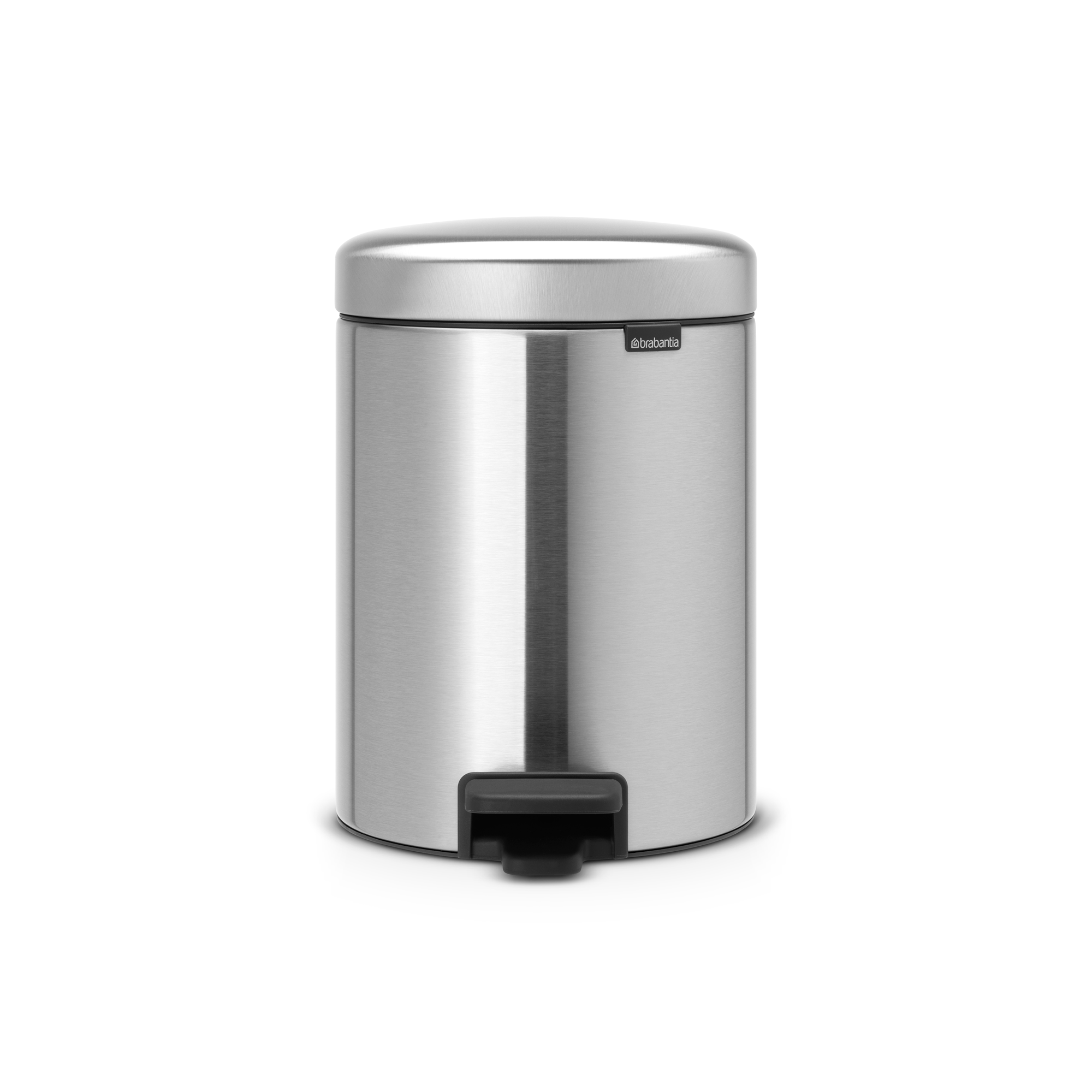 Brabantia NewIcon Pedaalemmer, 5 liter, kunststof binnenemmer - Matt Steel Fingerprint Proof