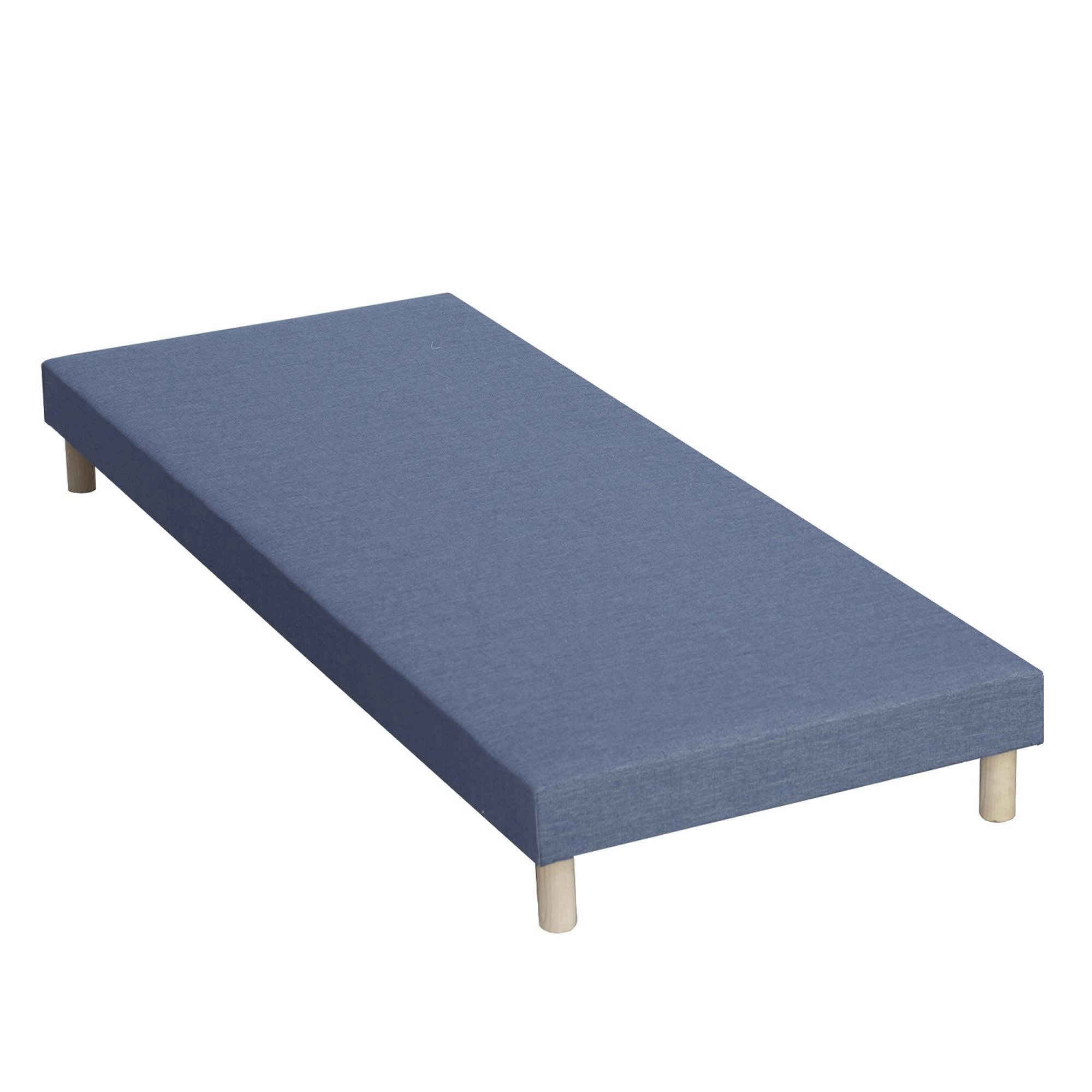 SOMMIER TAPISSIER - Sommier tapissier bleu denim 80x200
