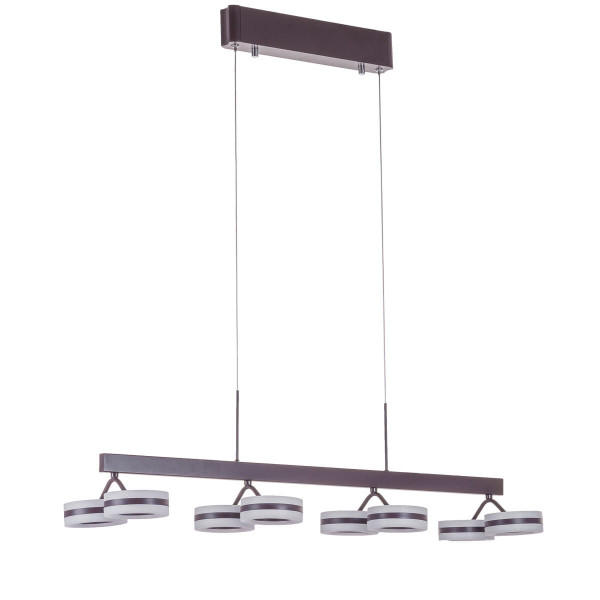Lampa wisząca Metis biało-brązowa LED 8x38.4W Ciepła biel 2450lm Italux