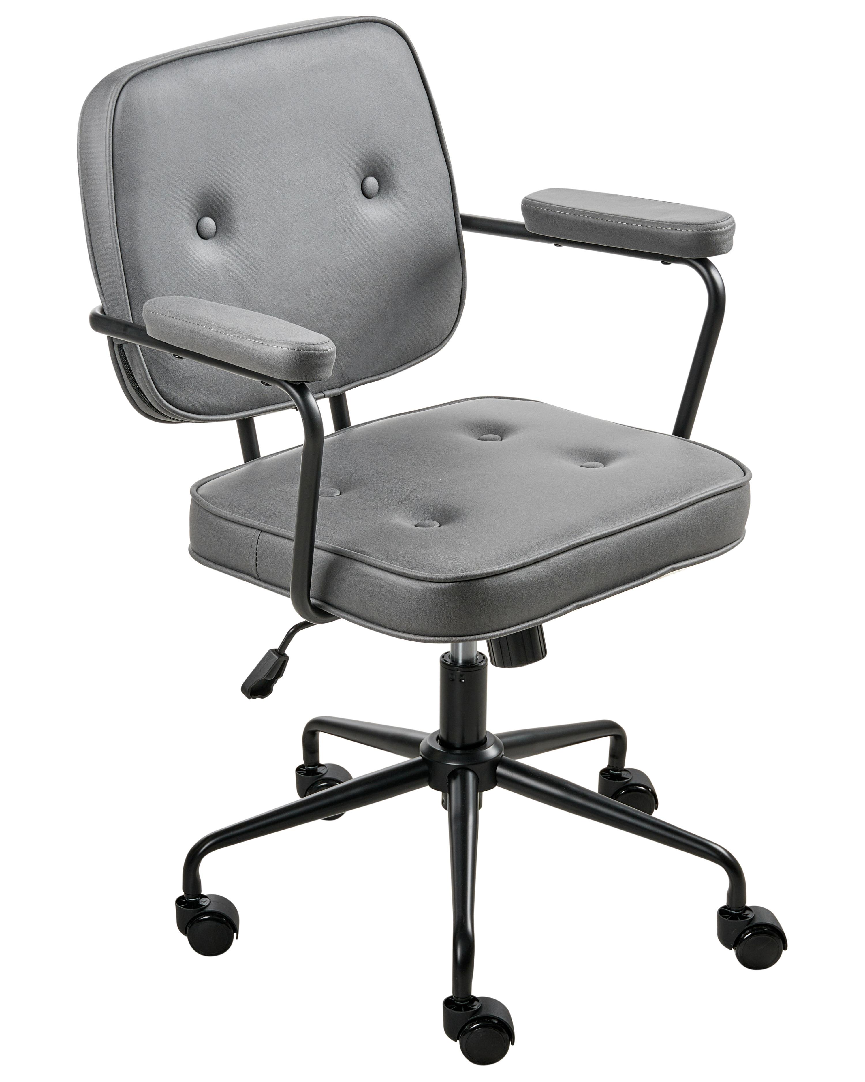 Desk Chair PAWNEE Velvet Grey