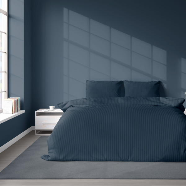 Komplet pościeli z adamaszku Pure Collection 160x200 denim