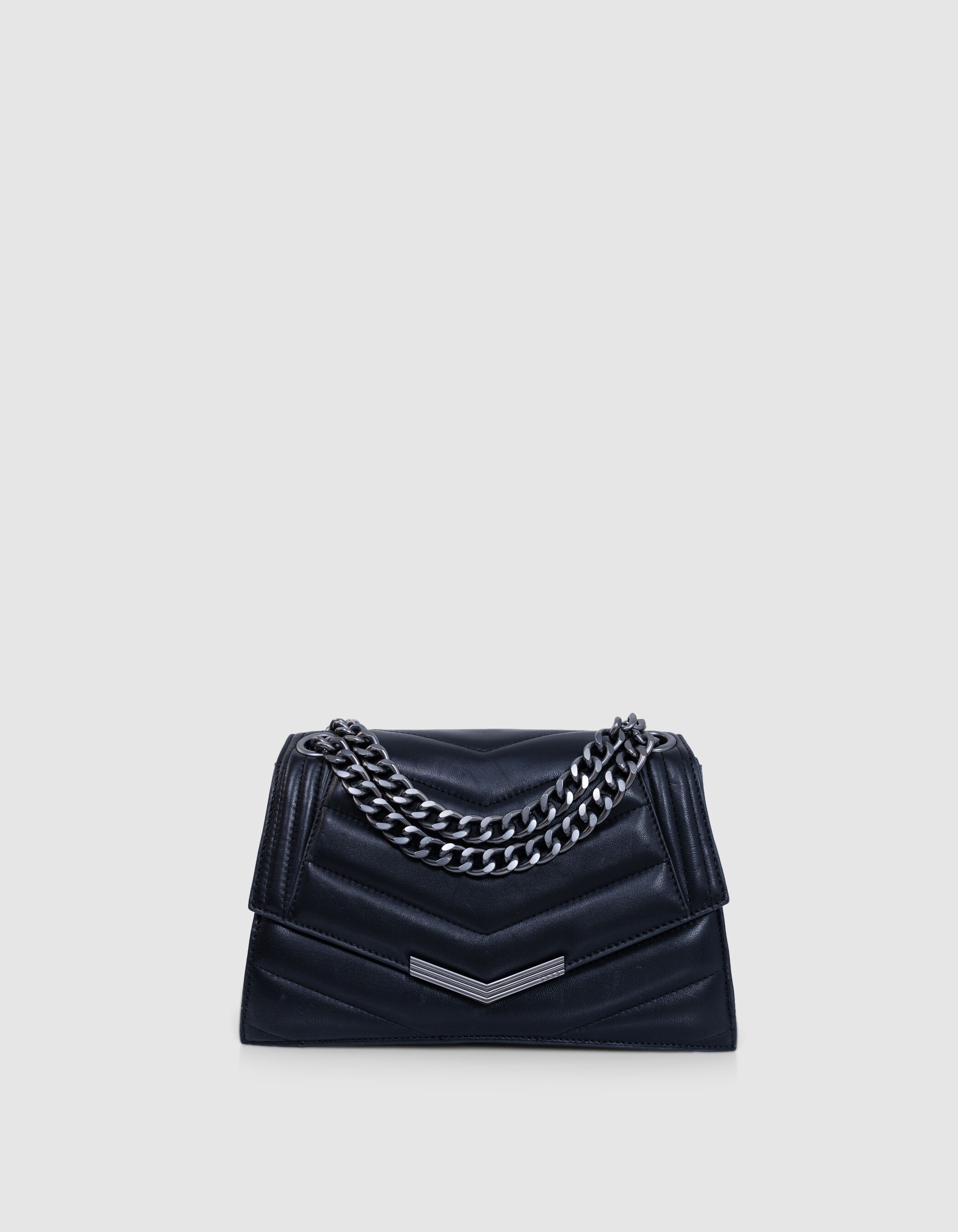 Sac THE 1. noir cuir matelassé Taille M Femme